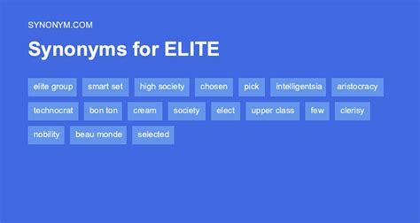 synonym for elite